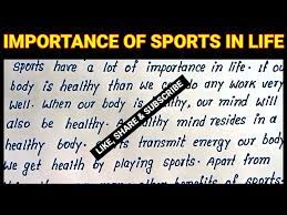 english essay on importance of sports