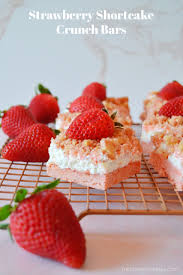 strawberry shortcake crunch bars the