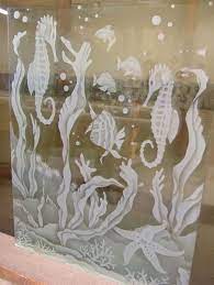 Etched Glass Partition Carved Glass