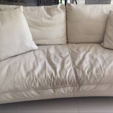 free natuzzi white leather sofa