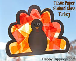 Tissue Paper Stained Glass Thanksgiving