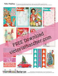 Free Printable Retro Christmas Planner Stickers From Victoria