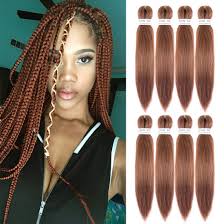 Braids and ombré hair are a perfect match because the natural weaving pattern makes the transition. 8 Packs Ez Braid Professional 20 Pre Stretched Braiding Hair Synthetic Hair Extensions For Braids Itch Free Braided Hairstyles Glam Hair Brown Hair Dye Colors