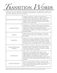 Essay paragraph transition words