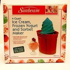 The first batch turned out wonderfully! Sunbeam 4 Quart Ice Cream Maker New Sealed Open Design Aluminum Mixing Canister Ebay