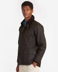 clic bedale wax jacket in olive