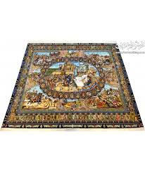 hand made tableau rug persian kings