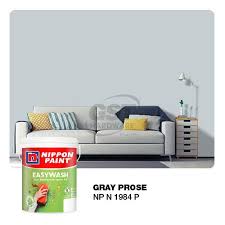 Nippon Paint 1l Easy Wash Grey Interior