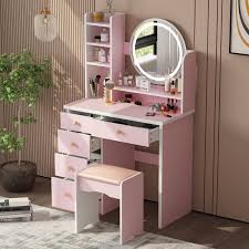 pink makeup vanity set