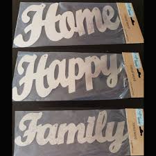 Home Word Cutout Happy Metal Word Art