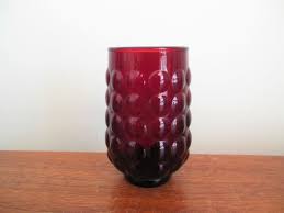 Flat Juice Glass Ruby Red