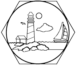 Free Lighthouse Stained Glass Stepping
