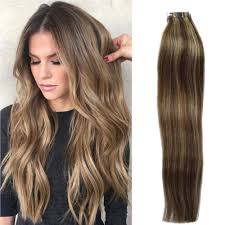 Whether it is an ombre, sombre, balayage, or babylights, adding blonde to your natural brown locks is the simplest way to make things interesting. Amazon Com Tape In Hair Extensions Remy Human Hair Brown To Blonde Highlights 30grams 20pcs Seamless Skin Weft Blond Balayage Tape Hair Extensions 16 Beauty