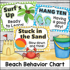 Behavior Clip Chart Beach Theme