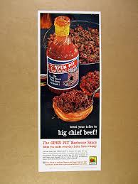 It's got the most bizarre, unnatural smell and the flavor is more like french dressing than bbq. 1961 Open Pit Barbecue Sauce Bottle Beef Sandwiches Photo Vintage Print Ad Ebay