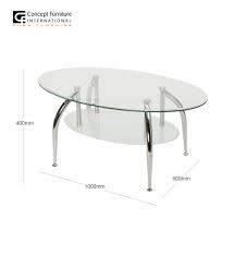 Oval Glass Coffee Table Concept