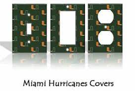 miami hurricanes light switch covers
