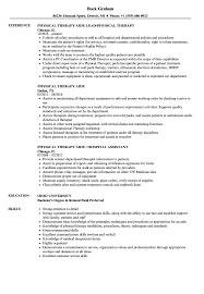 Physical Therapy Aide Resume Samples Velvet Jobs