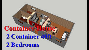 Of usable living space.maximize the square footage in this unit by drawing in as much natural light as possible!40' of panoramic views! 2 Bedroom Container Home Plans 2 Container 40ft 3d Home Design Hvh Youtube