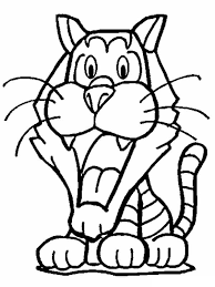 printable cartoon tiger coloring page