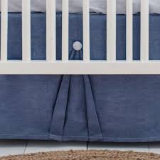 linen crib skirt navy crib skirt