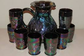 Contemporary Carnival Glass Water Sets