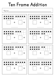 printable ten frame math sheets