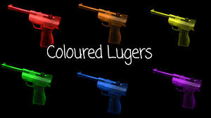 Luger is a godly gun that can be obtained through unboxing it (by chance) from gun box 1 or through trading. Coloured Lugers Go Brrrrrrr Legit Just Colour Correlation Murdermystery2