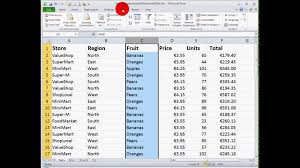 How To Create A Simple Filter In Excel 2010