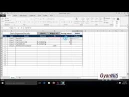 How To Maintain Daily Expenses In Excel Expenses Record