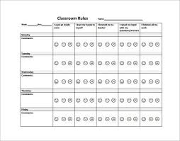 Behavior Chart Template 11 Free Word Excel Pdf Format