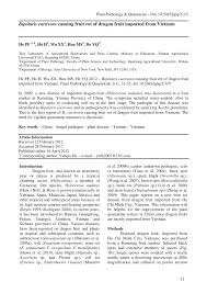 The conidia produced on pda were similar to those observed on infected tissues and measured 20.6 to 40.7 × 7.5 to 11.4 (average 32.0 × 9.7) μm, with 1 to 3 septa (average 2). Pdf Bipolaris Cactivora Causing Fruit Rot Of Dragon Fruit Imported From Vietnam