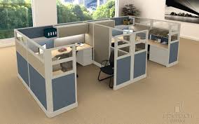 High Office Cubicles With Glass Panels