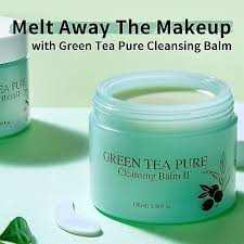 organic green tea cleansing balm makeup