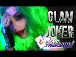the joker glam halloween makeup