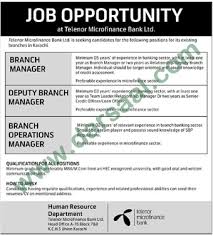 14 january 2019 new government jobs 2019: Branch Manager Jobs In Telenor Microfinance Bank In Karachi 10 Feb 2019 Darsaal
