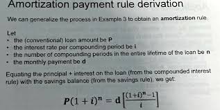 Amortization Payment Rule Derivation