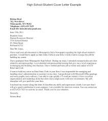 How To Write A Cover Letter Student Summer Job Cover Letter For A