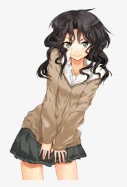 But black hair color in anime also signifies the cool and calm nature of the character in each story to make them more likable. Anime Girl With Wavy Hair Cute Black Anime Girl Transparent Png 560x820 Free Download On Nicepng