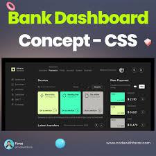 bank dashboard using html