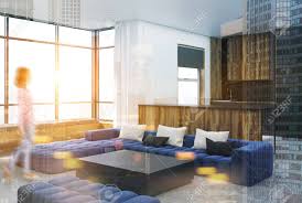 The cheapest offer starts at £9. Black And Wooden Living Room Corner With A Blue Sofa A Black Stock Photo Picture And Royalty Free Image Image 92873271