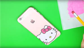 Make sure you cut out the area around the camera lens. Diy Hello Kitty Phone Case Easy Cute Diy Craft Project