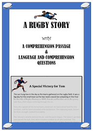 rugby story with comprehension and