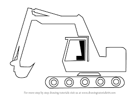 Then draw three small circles. Learn How To Draw A Cartoon Excavator Construction Step By Step Drawing Tutorials