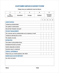 Free 10 Sample Customer Service Survey Forms Pdf