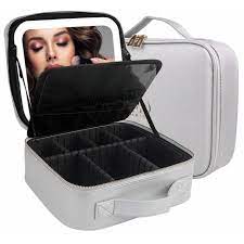 small makeup bag built in mirror