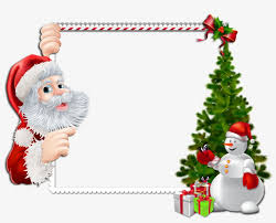 large christmas png frame with santa