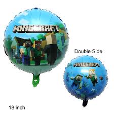 5pc minecraft gaming foil balloons