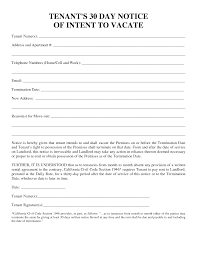 Letter of Intent to Vacate a Rental Property Sample Printable Legal Forms  For Attorney   Lawyer 
