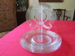 Vintage Clear Glass Dinner Plates